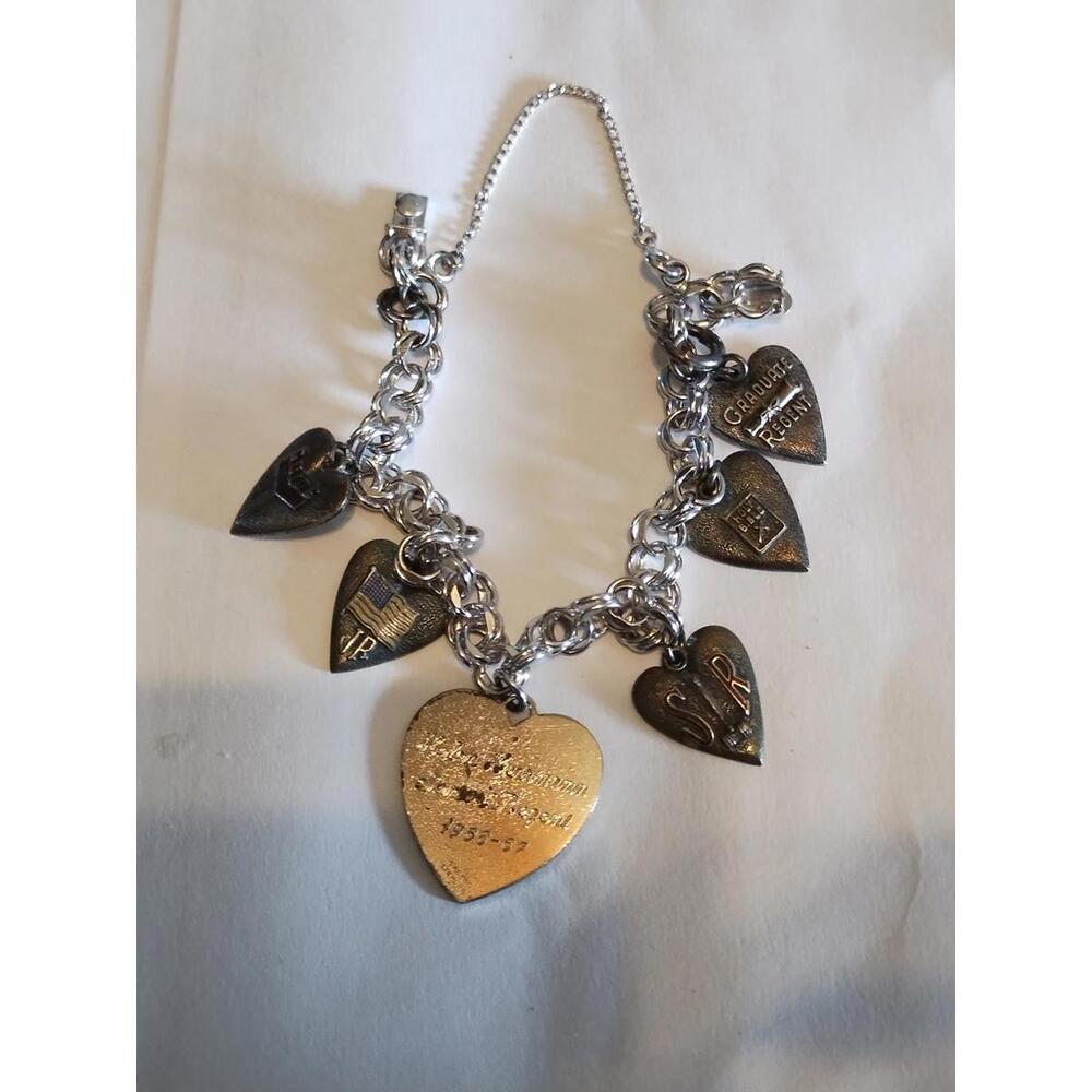 Vintage sterling silver women of faith charm bracelet 24.7‎ g